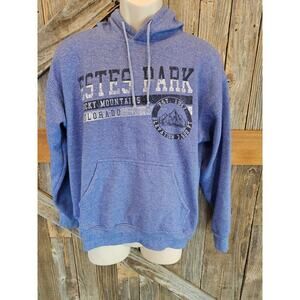 Colorado rockie mountains Estes park sweater size small unisex collectors blue #
